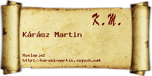 Kárász Martin névjegykártya